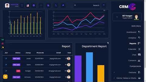 CRM Dashboard Design Bootstrap 5 with Dark RTL Theme