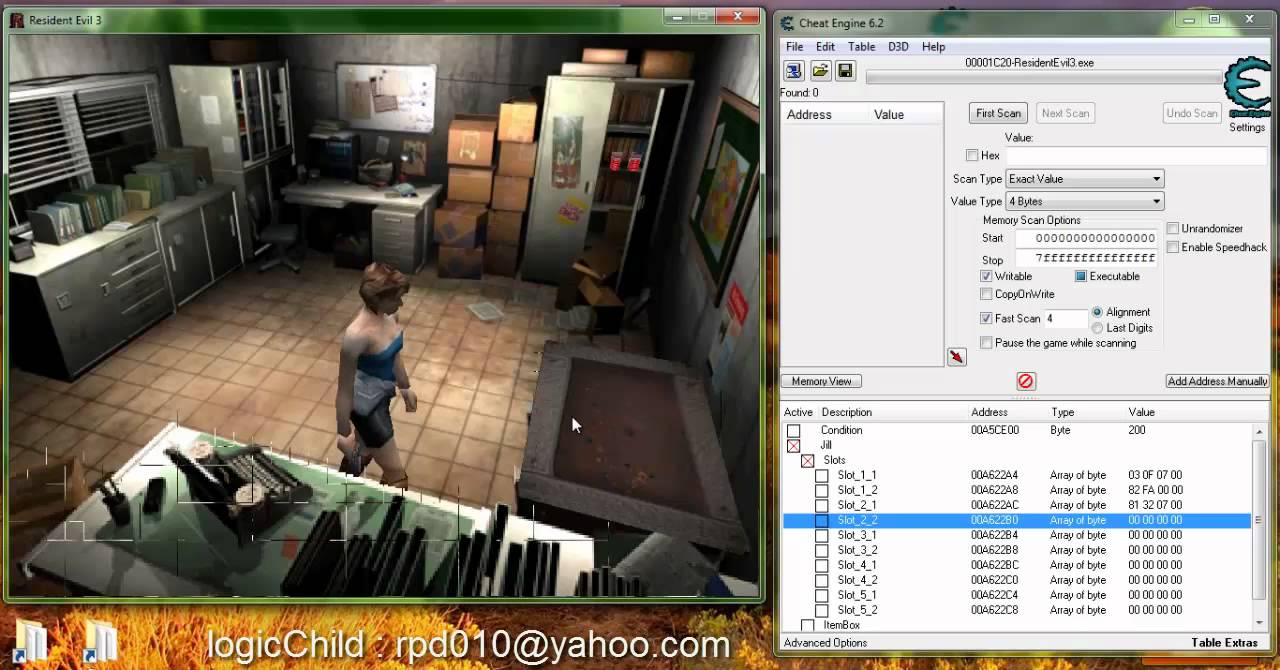 Resident Evil 3 Pc Cheat Engine With Auto Door Unlock Feature Youtube