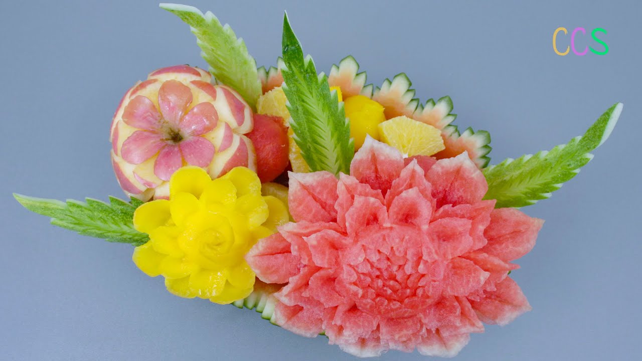 Amazing Fruit Arrangement *Very Satisfied *Watermelon Carving Cutting Skills *Fast Food