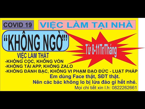 VIỆC LÀM TẠI NHÀ (Kiếm Được 8 - 11 Triệu/Tháng Khi Làm Thêm Tại Nhà)