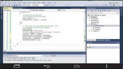 Build a Math Quiz App with C# and Visual Studio from scratch | Add a countdown timer | Part 12  2020