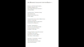 Emily Dickinson - Because I could not stop for death