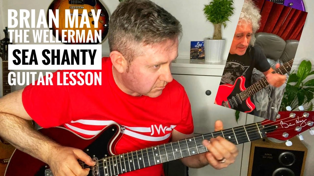 Brian May The Wellerman Sea Shanty Guitar Lesson (Guitar Tab) From