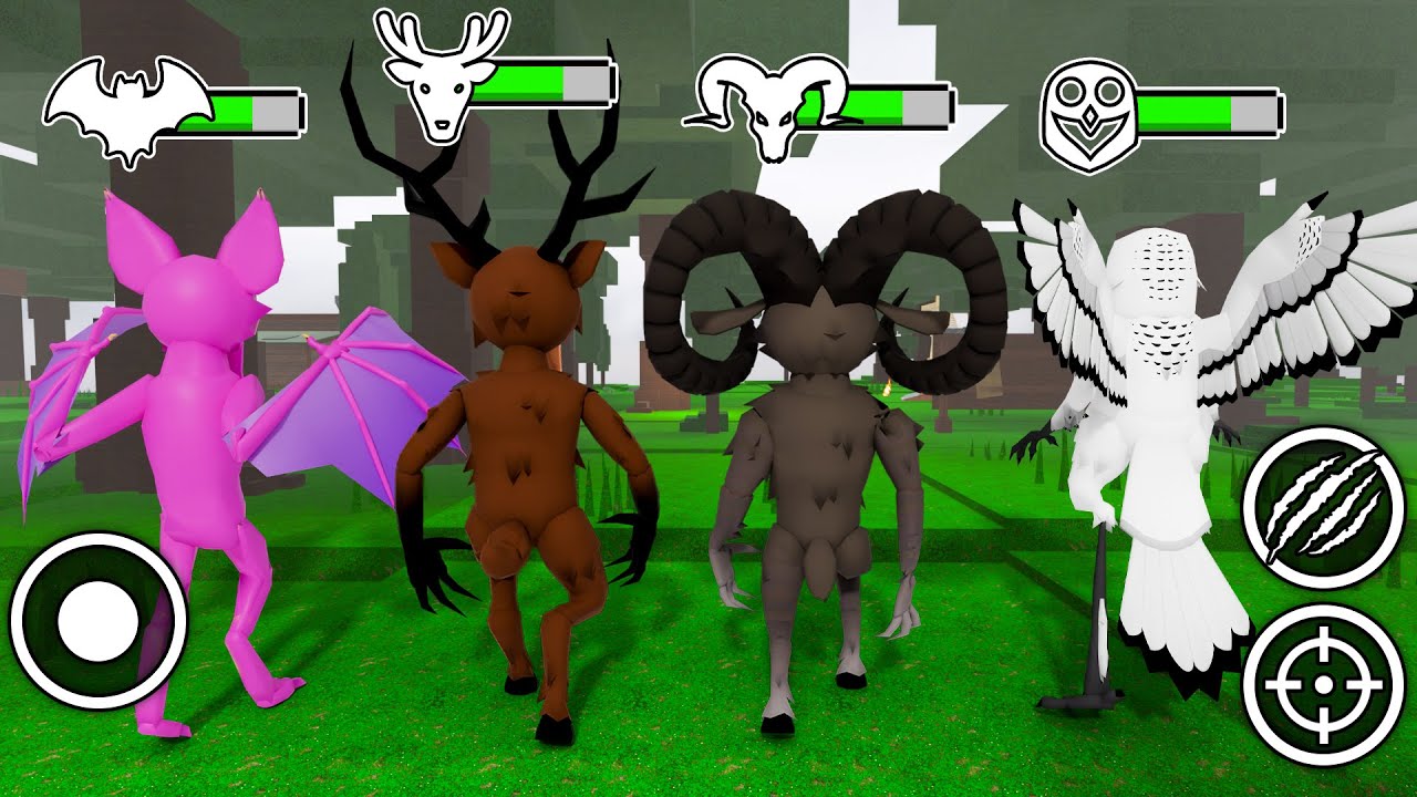 Playing as BAT, DEER, RAM, OWL in 99 Nights in the Forest