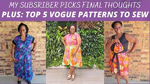 [692]Top 5 Vogue Patterns To Sew & Final Thoughts On Vogue Subscriber Pattern Picks