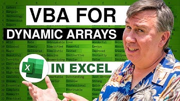 Excel VBA User Defined Function To Generate A Dynamic Array - Episode 2516