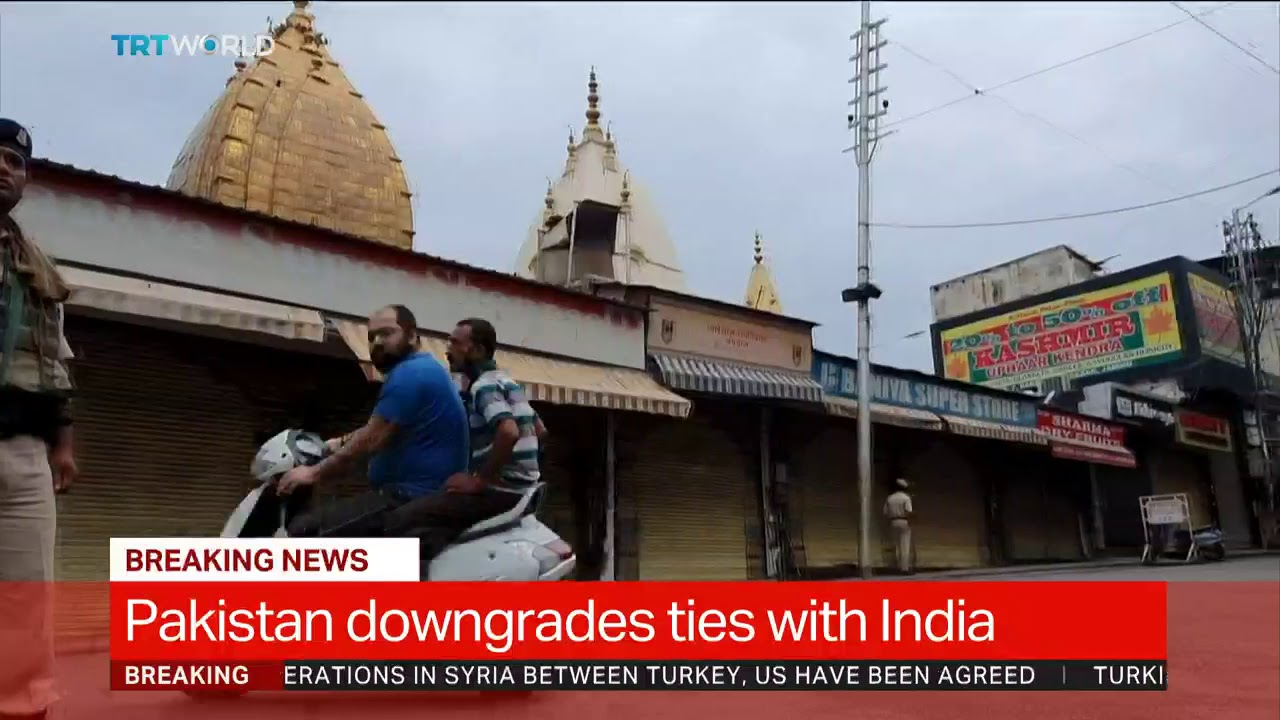 Pakistan decides to downgrade ties with India over Kashmir newspaper mockup