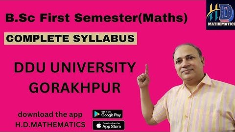 B.Sc first semester maths complete syllabus// ddu university Gorakhpur BSC first semester maths