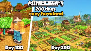 I Spent 200 Days Building the Ultimate Cozy Farm in Minecraft screenshot 5