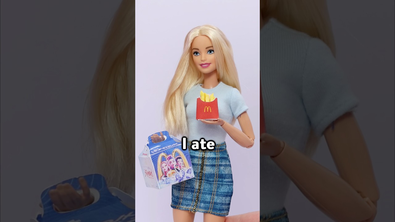 Giving Barbie McDonald’s KPop Demon Hunters Meal
