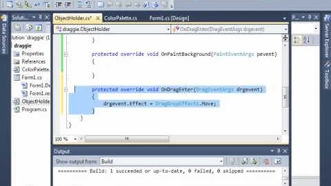 C# Tutorial:  Drag
