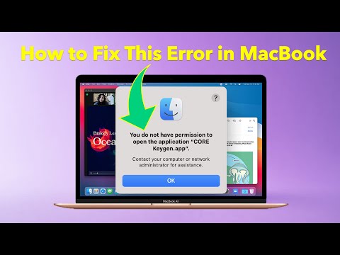 How to fix error message #YOU_DONT_HAVE_PERMISSION_TO_OPEN_THE_APPLICATION on any MacBook