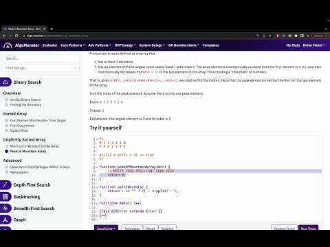 The peak of a mountain array - JavaScript