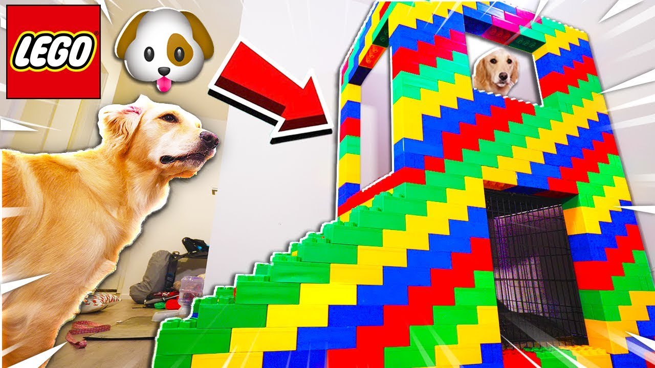 WORLD'S BIGGEST 2 STORY LEGO MANSION for PUPPY! (GIANT 