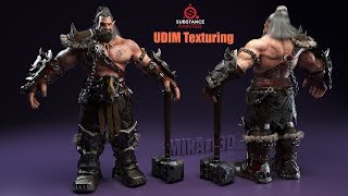 Substance Painter - 3D Game Character Texturing Phase - WARCRAFT ORC WARRIOR (Timelapse)