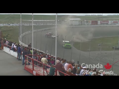 Big Rig Truck Racing on the oval, heat 1, June 200...