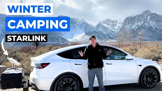 Solo Winter Camping Near Mt Whitney in my Tesla Model Y | S3:E6