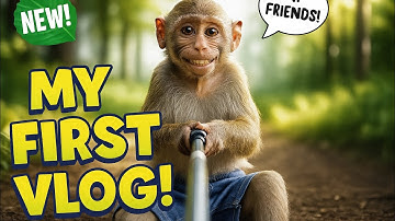 My First Vlog Exploring Forest | Popo Monkey TV | Talking Popo Monkey