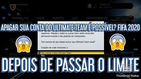 Como excluir o time do Ultimate Team?