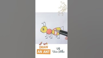 Vẽ con kiến ​​- Cách Vẽ một con kiến ​​đơn giản I easy ant drawing #yeuthichve #shorts