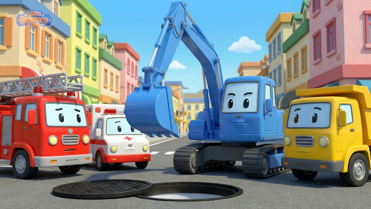 Oh No! Baby Duck Rescue 🦆🚓 Police Car & Helicopter Team | Safety Song for Kids