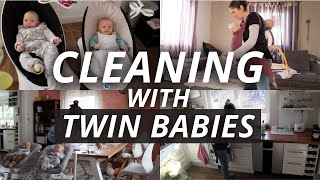 CLEANING MOTIVATION | Cleaning with twin babies by Healthy Minimalist Mom 957 views 1 year ago 15 minutes