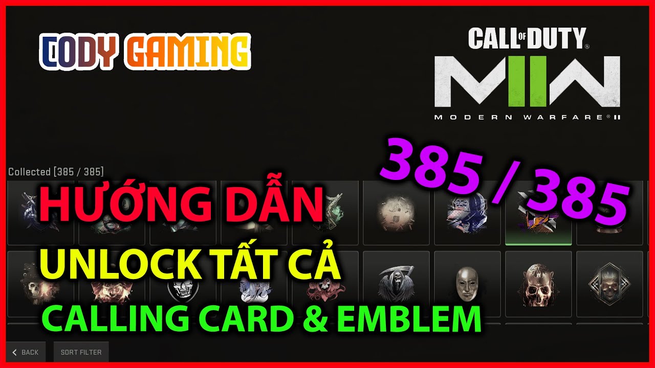 HƯỚNG DẪN UNLOCK TẤT CẢ CALLING CARD VÀ EMBLEM - Call of Duty Modern ...