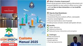 E05 | Chapter 4: Faceless Assessment in Customs | Customs Manual 2025 | CM's EXIM Speech