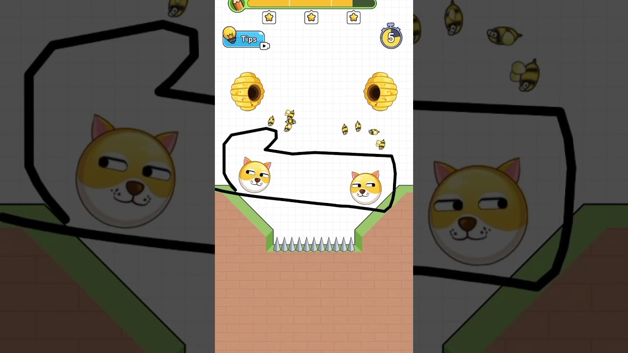 kutte ke bache ko bachana bhi hai dog save game rescue dog game #shorts #dog #funny