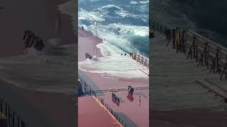 can you guess the swell height?? #ship #sea #seafarer #shorts