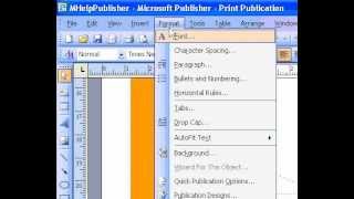Microsoft Office Publisher 2003 Create a bulleted list
