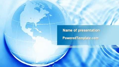 Globe in Blue Colors PowerPoint Template by PoweredTemplate.com