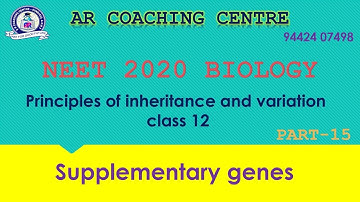 Supplementary genes/ Principles of inheritance and variation  class12/ NEET 2020 Biology