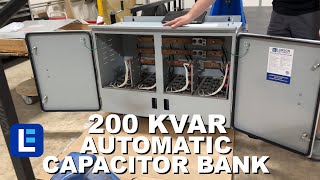 200 KVAR Automatic Capacitor Bank - 480V Nominal Voltage, 3-Phase, NEMA 3R, Light Grey, Fused