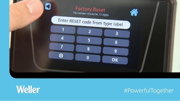 Factory Reset | WellerTools WXsmart