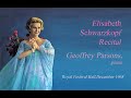 Capture de la vidéo Elisabeth Schwarzkopf Recital  Acc Geoffrey Parsons  Royal Festival Hall 1968