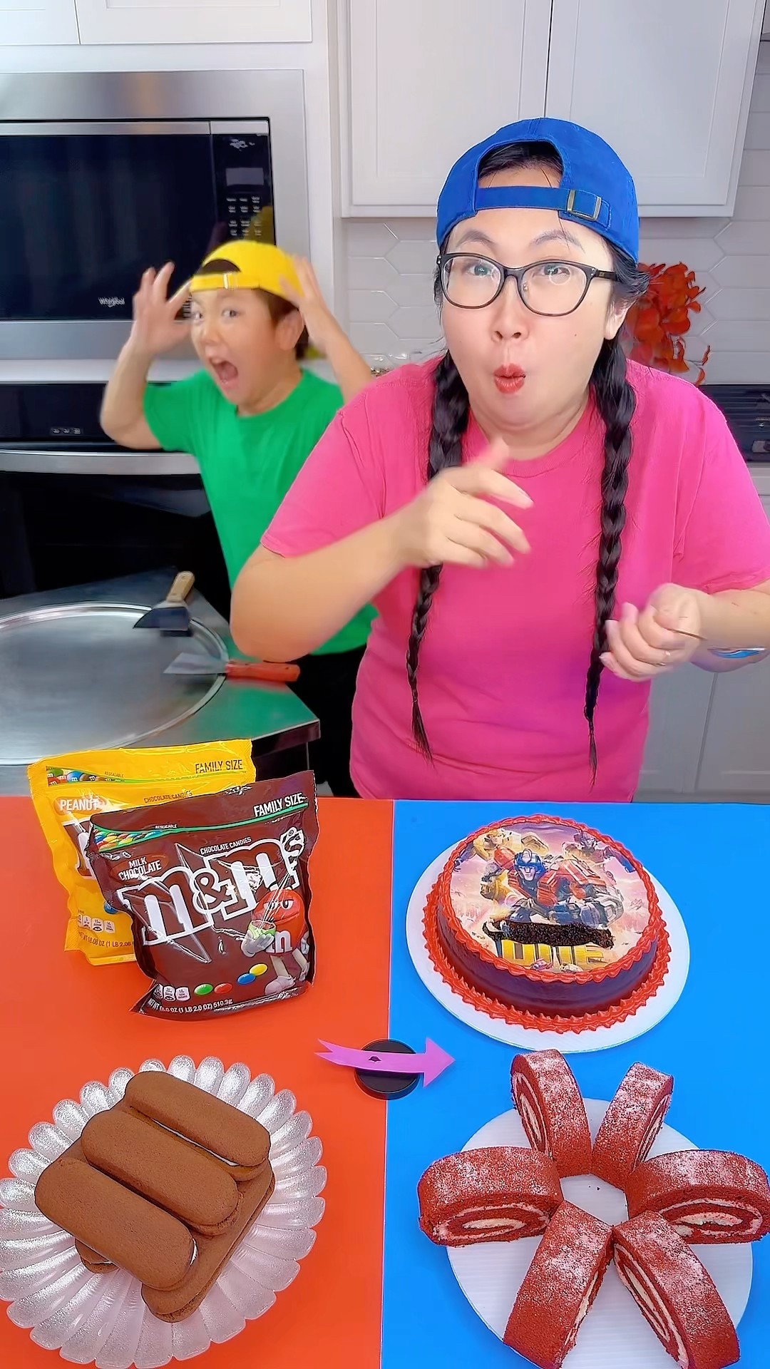 Transformers cake vs Egg ice cream challenge!? #transformersone #funny by Ethan Funny Family
