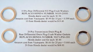 Honda Crush Washers vs Cheap Crush Washers from Amazon HOW WILL THEY COMPARE