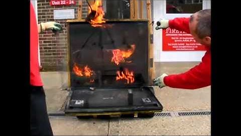Speed Camera Fire Extinguished by Firetrace Fire Suppression System Demonstration