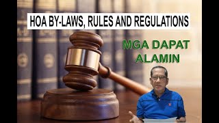 HOA BY LAWS, RULES AND REGULATIONS