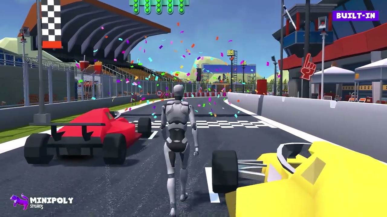 Minipoly Series - Race Track ( Stylized Lowpoly Environment ), video preview 32