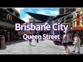 4k brisbane cbd queen street walking