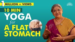 Lose Your Belly Fat: 10Minute Yoga for a Flat Stomach | Trim Your Tummy | Dr. Hansaji