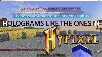 How to create Minecraft Holograms like the ones in Hypixel!