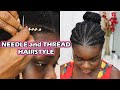Needle and Thread Hairstyles | Flat Twists TUTORIAL | DiscoveringNatural