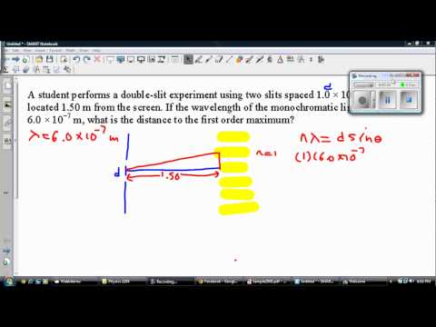 Physics 2204: Double Slit Example