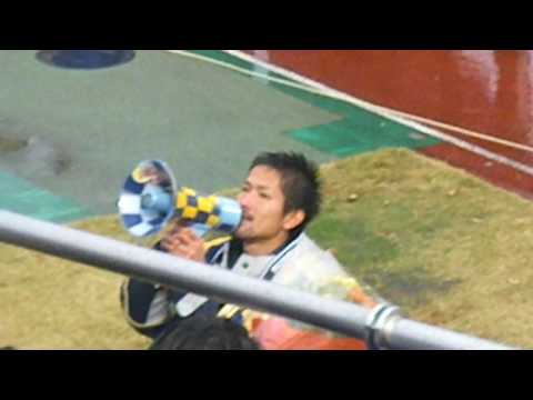 ０９最終節試合終了後、寺田選手の退団挨拶