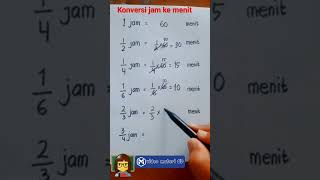 Konversi Satuan Waktu Jam Menjadi Menit