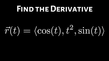 Find the Derivative of the Vector Valued Function, Example with Trig Functions