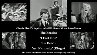 The Beatles Sept 12,1965 live   2nd half  -  Ticket To Ride,Yesterday, Help!  (HD Stereo Mix)